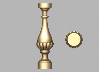 Balusters (Baluster with petals at the bottom, BL_0657) 3D models for cnc
