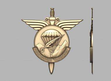 Emblems (Alpine skydiver, GR_0408) 3D models for cnc