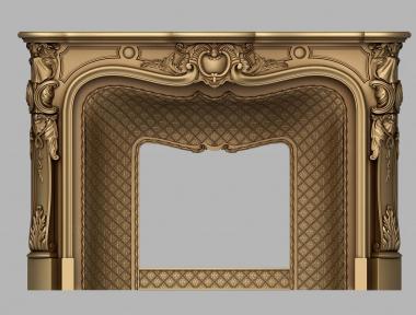 Fireplaces (Fireplace Louis 14th style, KM_0250) 3D models for cnc