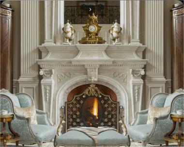 Fireplaces (Fireplace with columns, KM_0254) 3D models for cnc