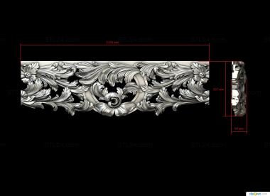 Fireplaces (Fireplace with massive carvings, KM_0256) 3D models for cnc