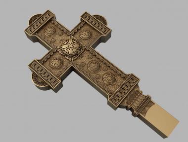 Crosses (Cross saturated with decors and relief background, KRS_0254) 3D models for cnc