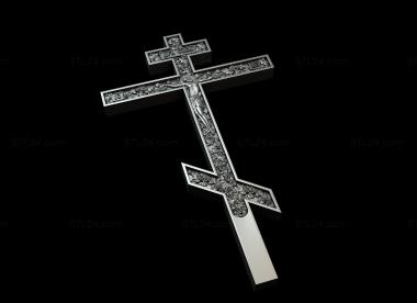Crosses (Crucifix with vine background, KRS_0269) 3D models for cnc