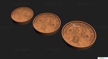 Medals (Coin with the image of Jesus Christ, MD_0051) 3D models for cnc