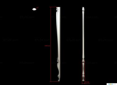 Legs (High leg pole for cabinet, NJ_0840) 3D models for cnc