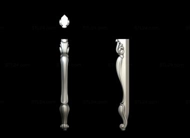 Legs (High leg pole for cabinet, NJ_0840) 3D models for cnc