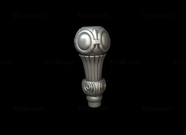 Legs (Furniture leg with classic patterns, NJ_0845) 3D models for cnc