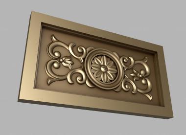 Horisontal panel (Carving elements of the icon case, PG_0355) 3D models for cnc