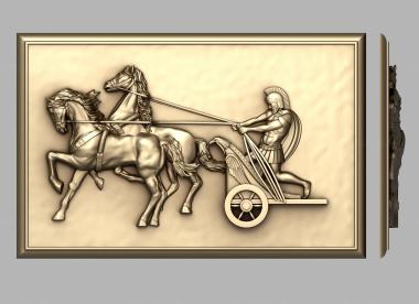 Art pano (Panel with a chariot, PH_0407) 3D models for cnc