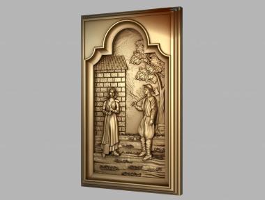 Art pano (Couple of peasants (in medieval style), PH_0411) 3D models for cnc