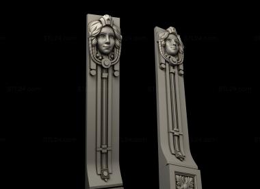 Pilasters (Heavy curtains, PL_0143) 3D models for cnc