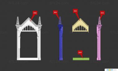 Floor frames (Harry Potter Mirror, RN_0081) 3D models for cnc