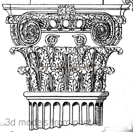Орнамент на капителях и карнизах