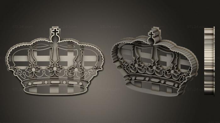 2D (Формочка для печенья в виде короны corona cortante de galleta, 2D_0028) 3D модель для ЧПУ станка