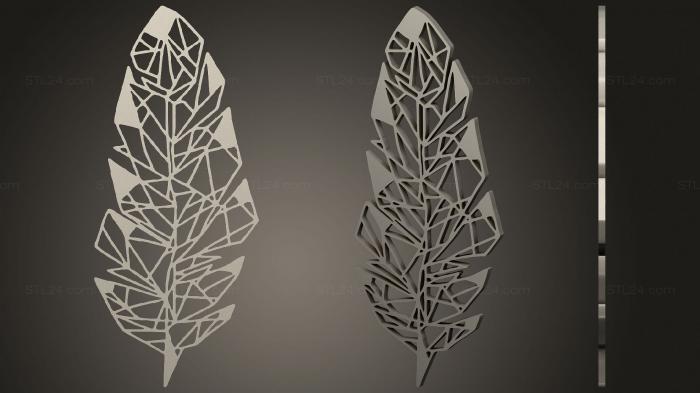 Leaf wall sculpture2D