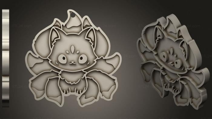 2D (Llavero Chibi Kitsune, 2D_0107) 3D models for cnc