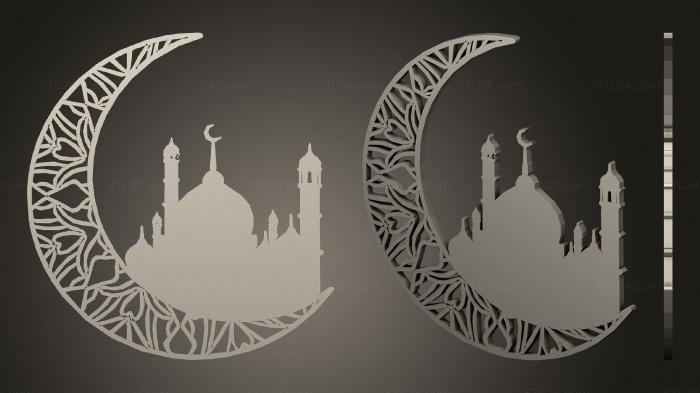 2D (Mosque moon 7cm, 2D_0134) 3D models for cnc