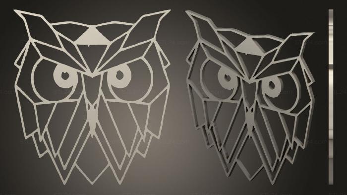 2D (Owl Wall Sculpture 2D, 2D_0148) 3D models for cnc