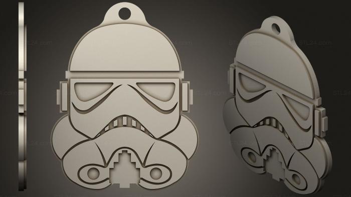 2D (Stormtrooper Keychain, 2D_0189) 3D models for cnc