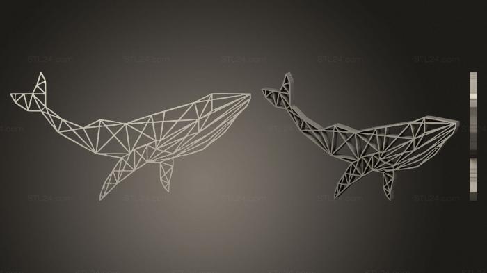 2D (Whale Wall Sculpture, 2D_0217) 3D models for cnc