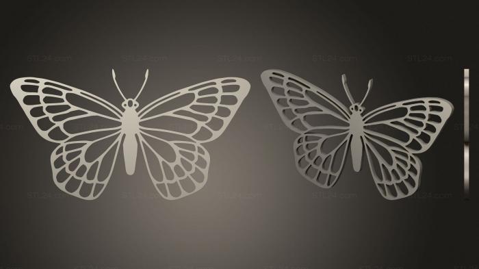 2D (Butterfly 14 (repaired), 2D_0263) 3D models for cnc