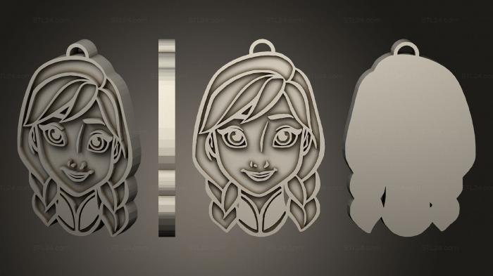 2D (Anna keychain, 2D_0279) 3D models for cnc