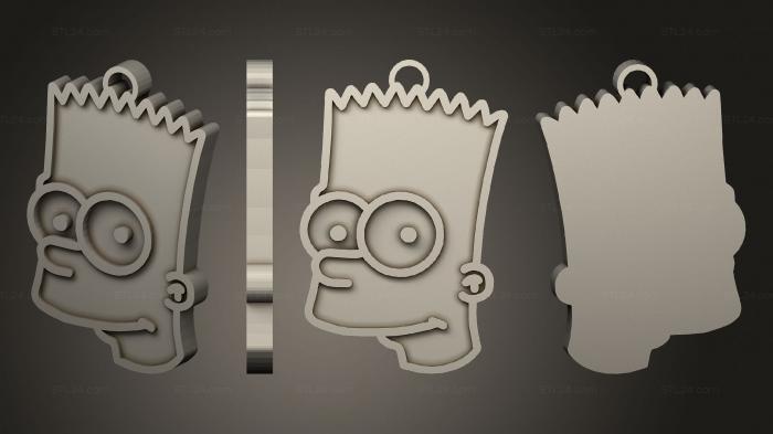 2D (Bart, 2D_0292) 3D models for cnc