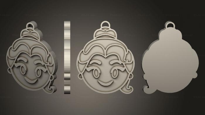 2D (Belle emoji, 2D_0301) 3D models for cnc