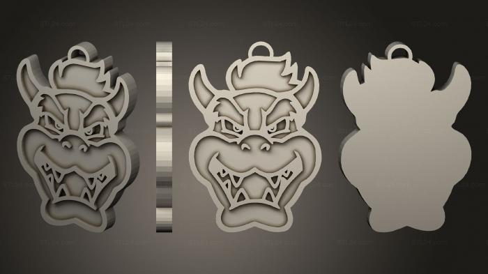 2D (Bowser, 2D_0316) 3D models for cnc