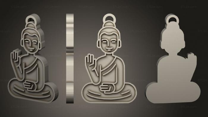 2D (Buddha 2, 2D_0320) 3D models for cnc