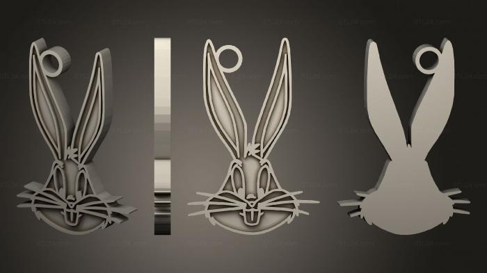 2D (Bugs Bunny, 2D_0327) 3D models for cnc