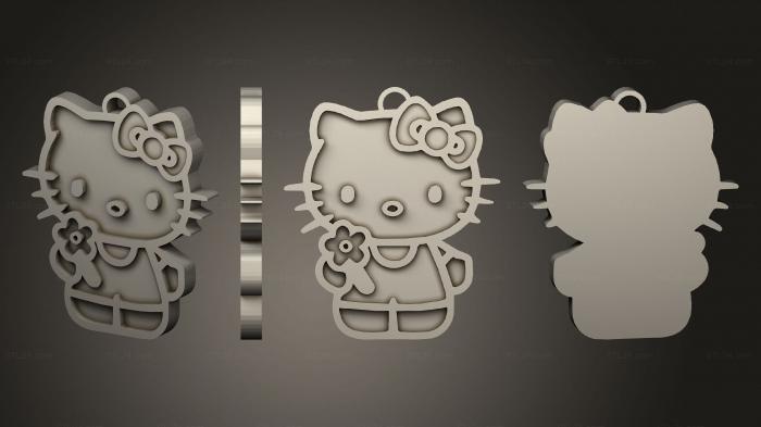 2D (Hello kitty fleur, 2D_0585) 3D models for cnc