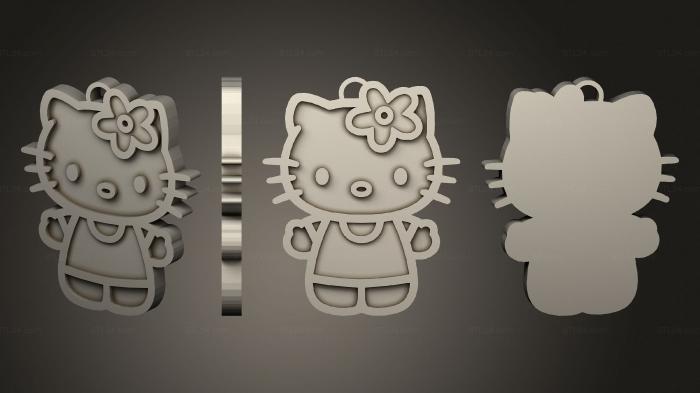 2D (Hello kitty rose, 2D_0588) 3D models for cnc