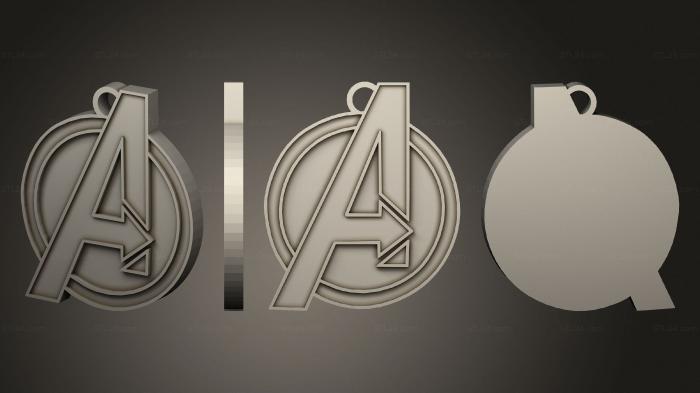 2D (logo avengers, 2D_0640) 3D models for cnc