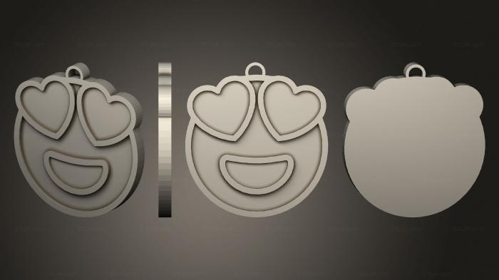 2D (love emoji, 2D_0642) 3D models for cnc