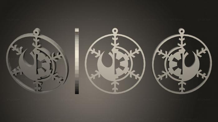 2D (ornament star wars rebel empire logo, 2D_0749) 3D models for cnc