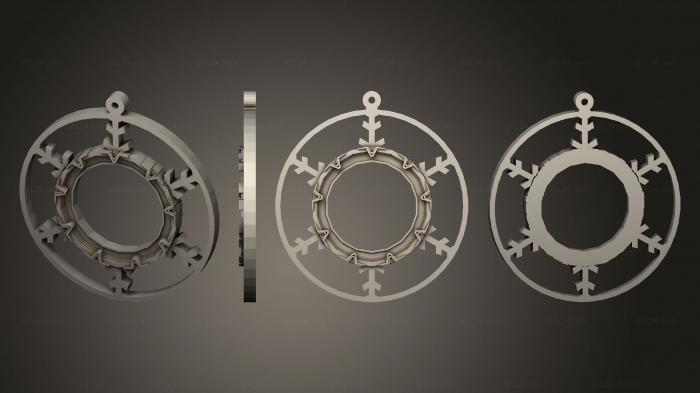 2D (Ornament Stargate snowflake, 2D_0750) 3D models for cnc