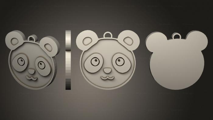 2D (Panda, 2D_0758) 3D models for cnc