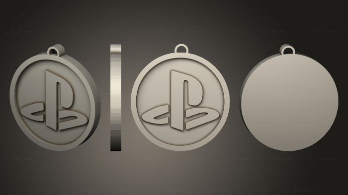 2D (Playstation logo, 2D_0789) 3D models for cnc