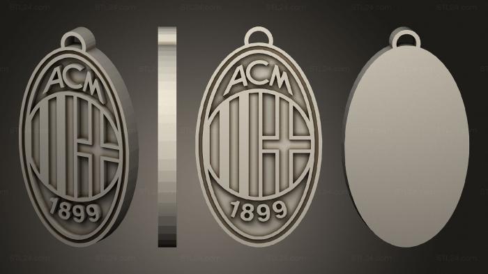 2D (AC Milan, 2D_0970) 3D models for cnc