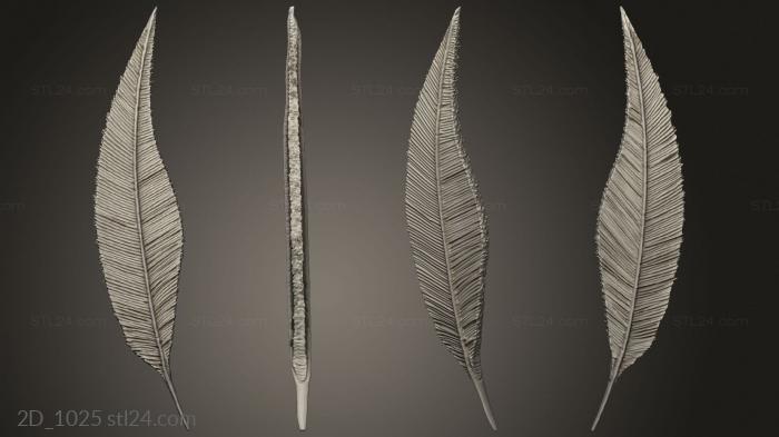 2D (FEATHERS Sculpts, 2D_1025) 3D models for cnc