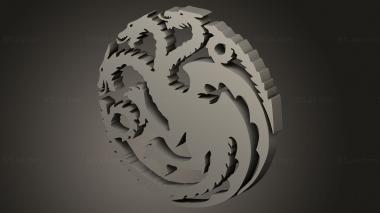 2D (Mirkwood Cavalry Horse Shield, 2D_1050) 3D models for cnc