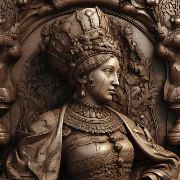 Famous (Isabella I Queen of Castile 4, 3DFMS_6143) 3D models for cnc