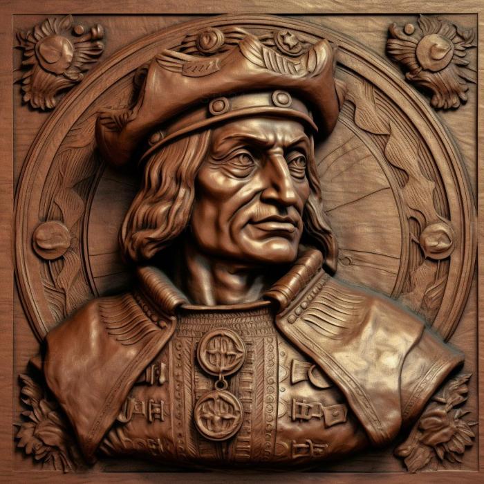 Знаменитости (Христофор Колумб 2, 3DFMS_6173) 3D модель для ЧПУ станка