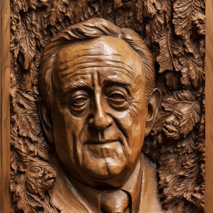 Famous (Franklin Delano Roosevelt US President 3, 3DFMS_6274) 3D models for cnc