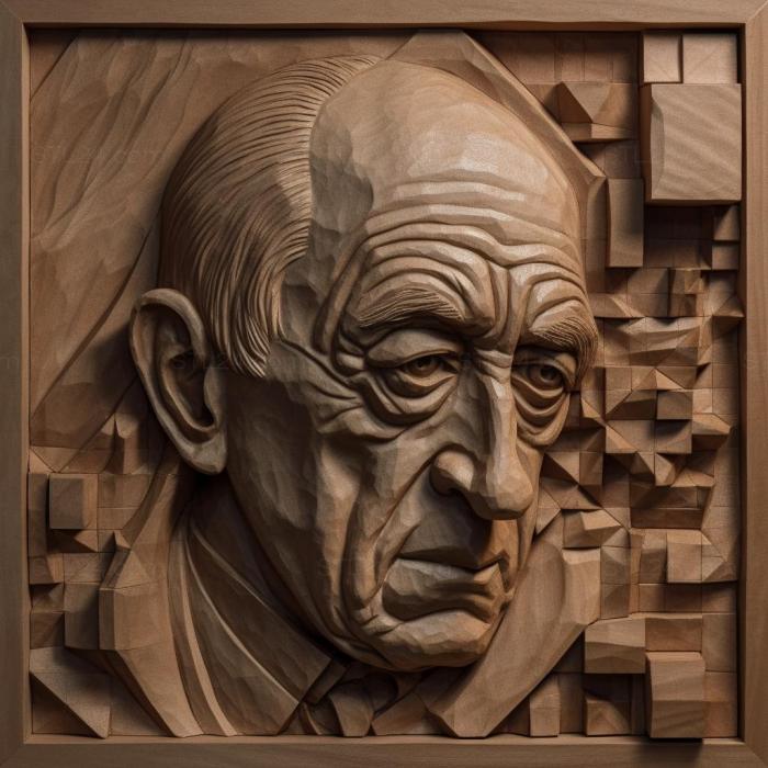 Знаменитости (Arnold Schoenberg 4, 3DFMS_6291) 3D модель для ЧПУ станка