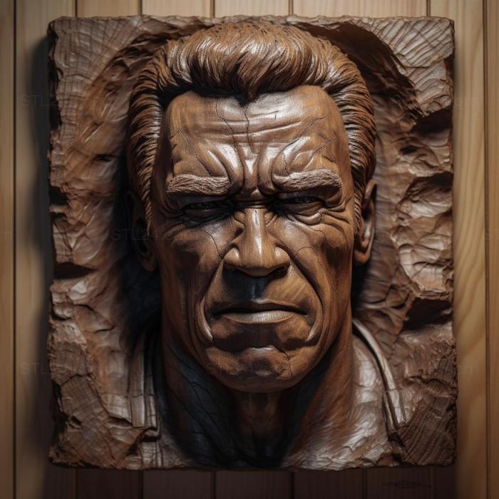 Знаменитости (Arnold Schwarzenegger 4, 3DFMS_6319) 3D модель для ЧПУ станка