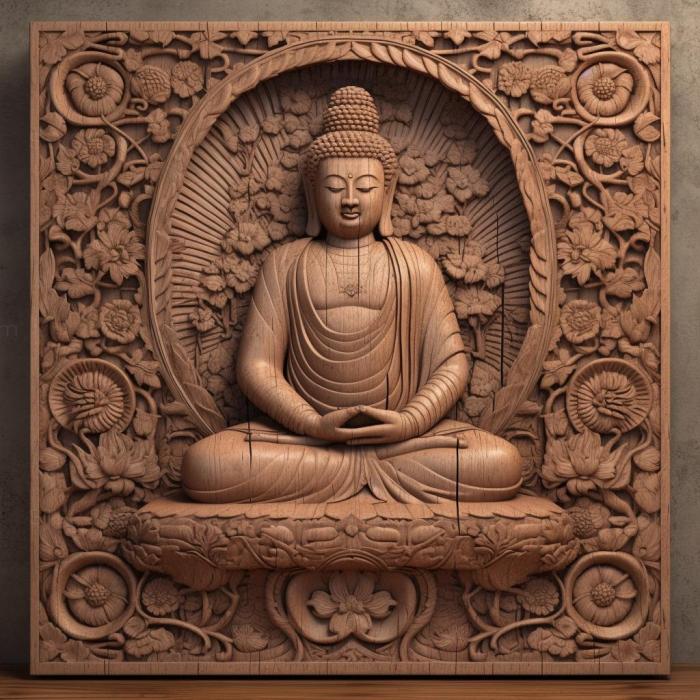 Famous (Shakyamuni Buddha 2, 3DFMS_6377) 3D models for cnc