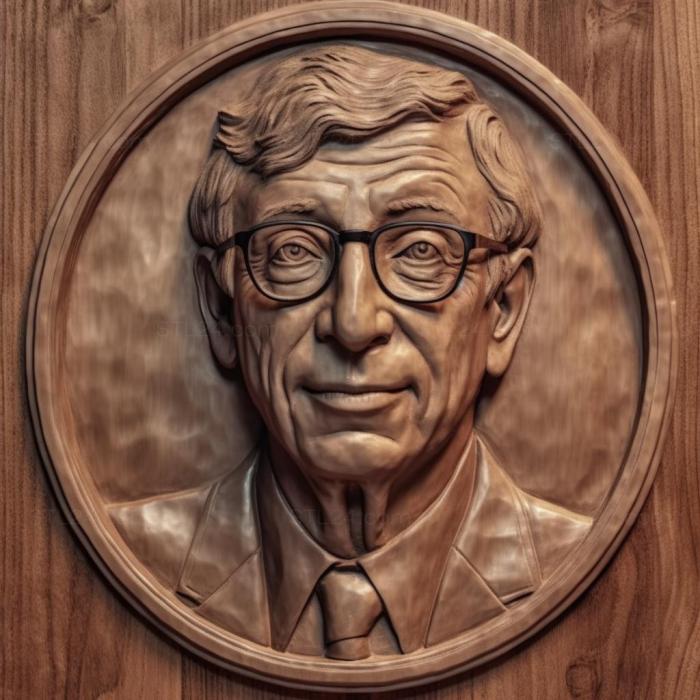 Famous (Bill Gates co founder of Microsoft 3, 3DFMS_6514) 3D models for cnc