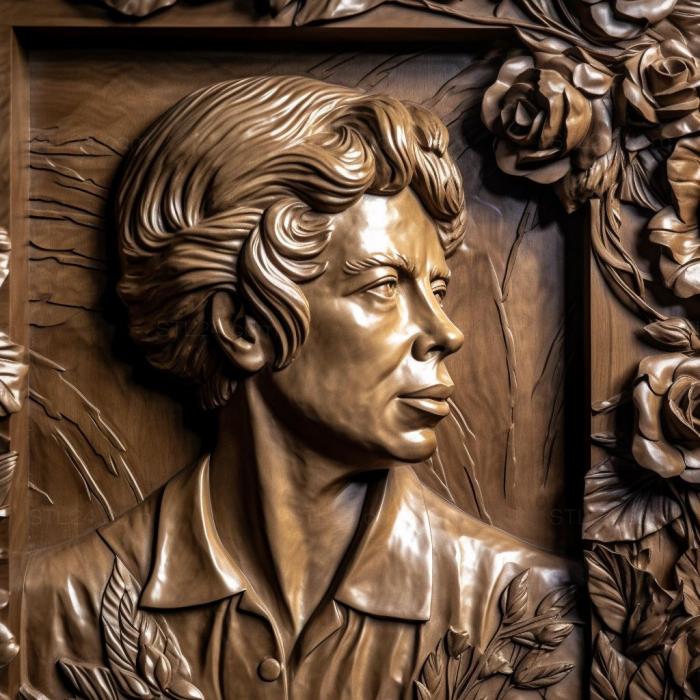 Famous (Eleanor Roosevelt US First Lady 1, 3DFMS_6600) 3D models for cnc